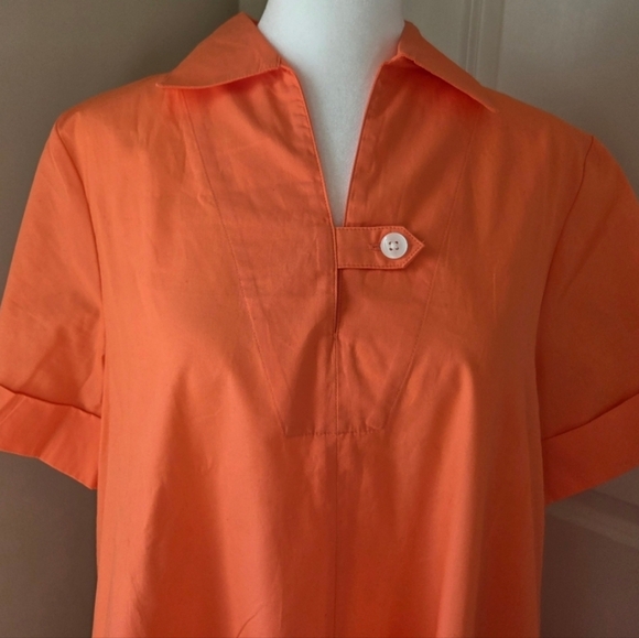 Oversized Shirt Dress Coral - Picture 4 of 13